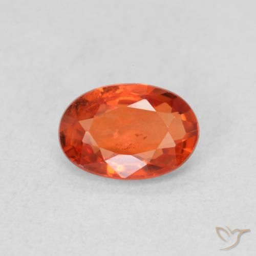 0.58ct Natural fogo laranja Safira, oval, VS
