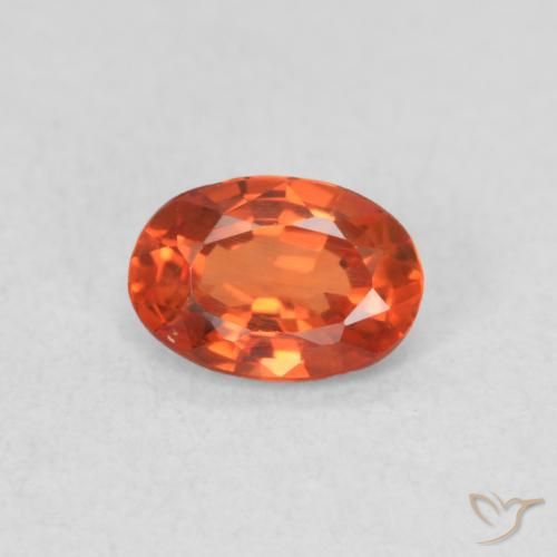 0.51ct Natural laranja quente Safira, oval, VVS-VS