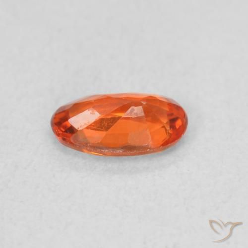 Safira fogo laranja Natural 0.48ct, oval, VVS-VS