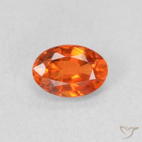0.63ct Natural fogo laranja Safira, oval, VS
