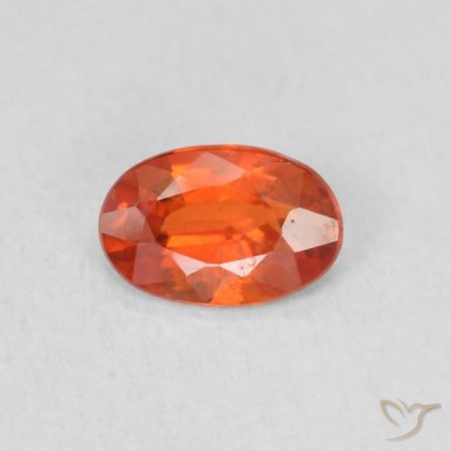 0.52ct Natural fogo laranja Safira, oval, VS