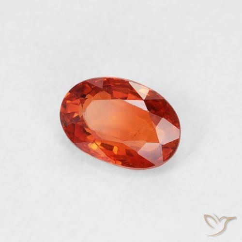 Safira vermelho intenso Natural 0.59ct, oval, VS