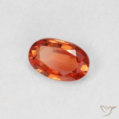 Safira Laranja Médio Natural 0.53ct, oval, VS