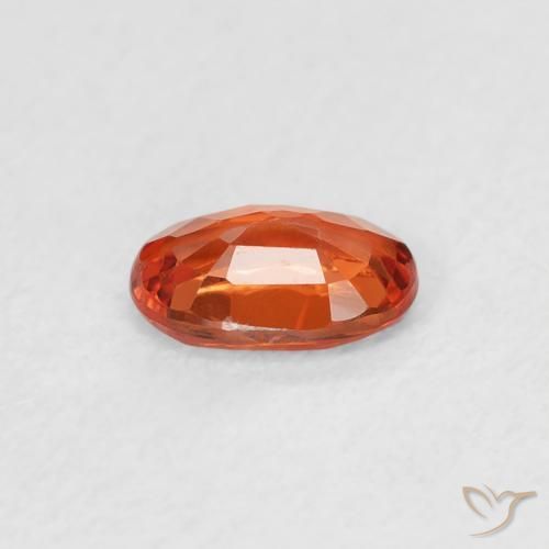 Safira Laranja Médio Natural 0.53ct, oval, VS