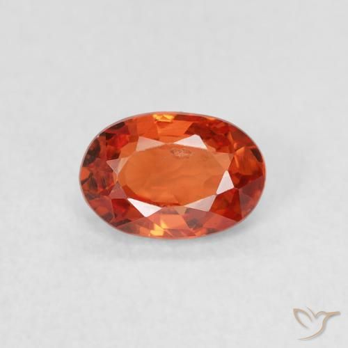 0.63ct Natural fogo laranja Safira, oval, VS