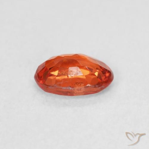 Safira fogo laranja Natural 0.63ct, oval, VS