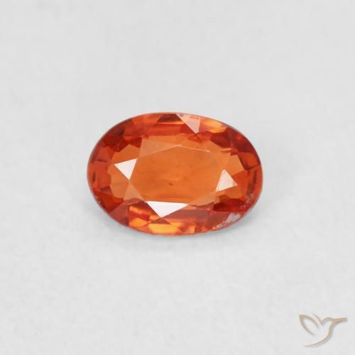 0.44ct Natural laranja avermelhado Safira, oval, VS