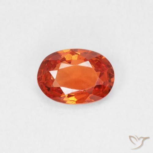 0.50ct Natural laranja quente Safira, oval, VS