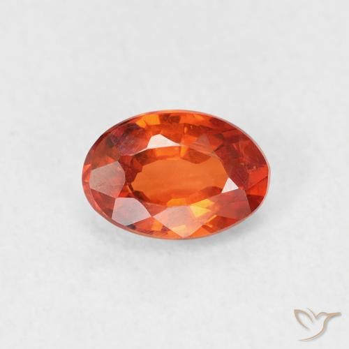 0.68ct Natural âmbar laranja Safira, oval, VVS-VS