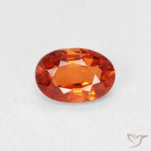 0.63ct Natural âmbar laranja Safira, oval, VVS-VS