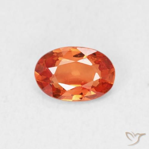 0.61ct Natural Laranja Médio Safira, oval, VVS-VS
