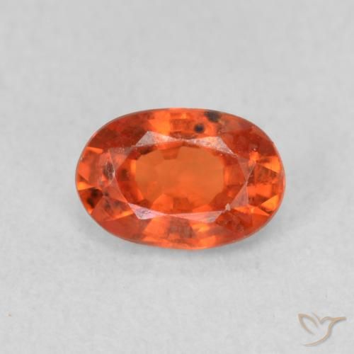 0.68ct Natural Laranja Médio Safira, oval, VS