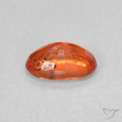 Safira Laranja Médio Natural 0.68ct, oval, VS