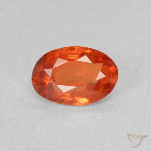 0.52ct Natural Laranja Médio Safira, oval, VS