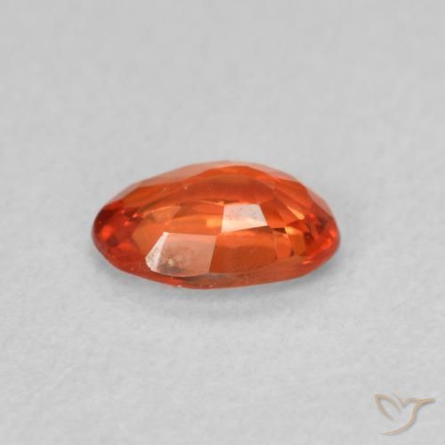 Safira Laranja Médio Natural 0.52ct, oval, VS