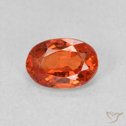 0.73ct Natural laranja quente Safira, oval, VS