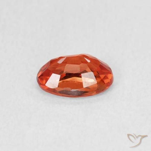 Safira Laranja Vermelho Natural 0.58ct, oval, VVS-VS