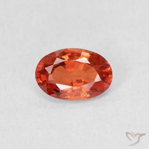 0.64ct Natural Vermelho Carmesim Brilhante Safira, oval, VVS-VS