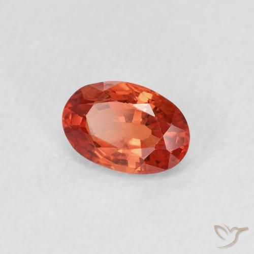 Safira Vermelho Carmesim Brilhante Natural 0.64ct, oval, VVS-VS