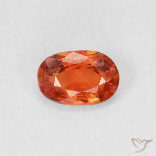 0.62ct Natural Laranja Médio Safira, oval, VVS-VS