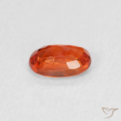 Safira Laranja Médio Natural 0.62ct, oval, VVS-VS