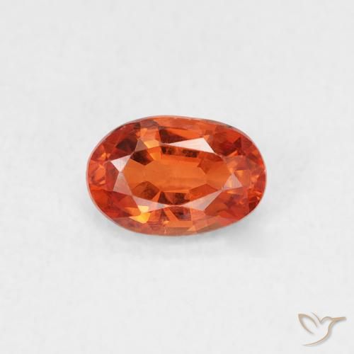 0.59ct Natural laranja avermelhado Safira, oval, VS