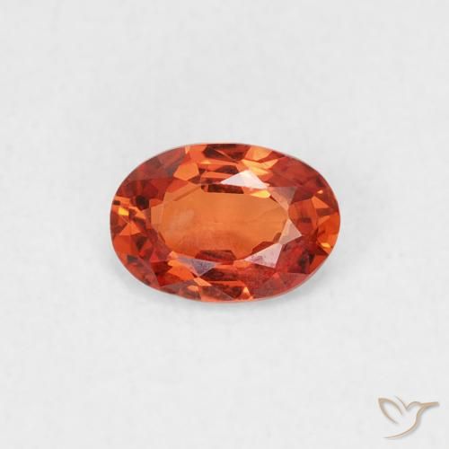 0.49ct Natural laranja avermelhado Safira, oval, VVS-VS