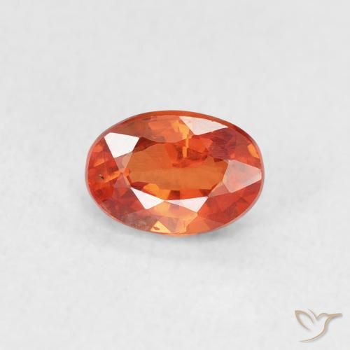 0.73ct Natural Laranja brilhante Safira, oval, VVS-VS