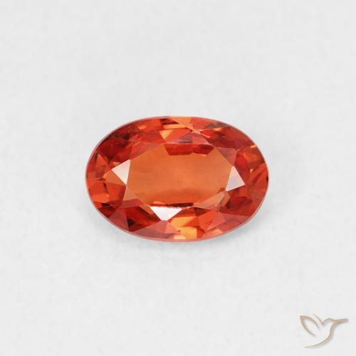 0.51ct Natural Laranja Médio Safira, oval, VVS-VS