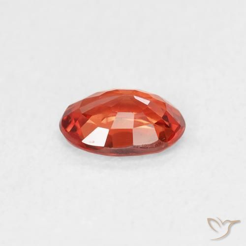 Safira Laranja Médio Natural 0.51ct, oval, VVS-VS