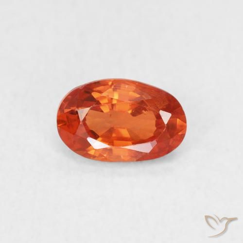 0.62ct Natural âmbar laranja Safira, oval, VS