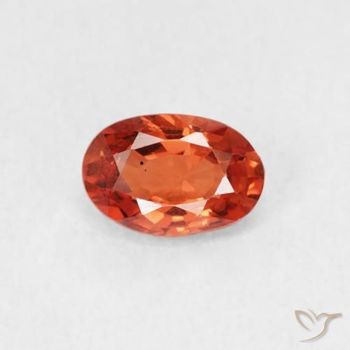 0.60ct Natural fogo laranja Safira, oval, VS
