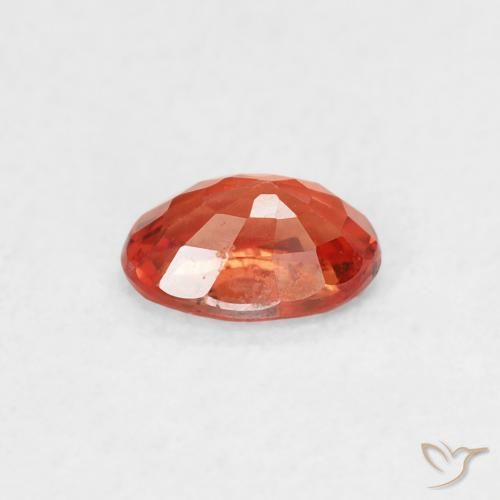 Safira fogo laranja Natural 0.60ct, oval, VS