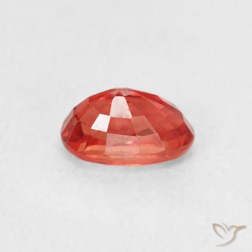 Safira vermelho médio Natural 0.75ct, oval, VS