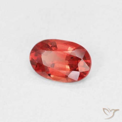 Safira Vermelho Carmesim Brilhante Natural 0.51ct, oval, VS