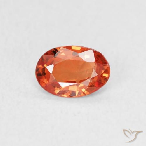 0.48ct Natural fogo laranja Safira, oval, VS