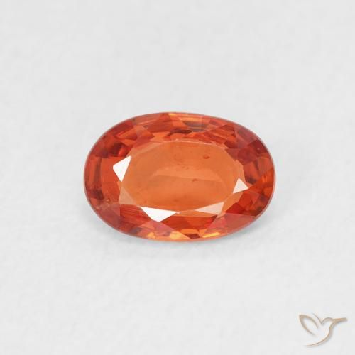 0.55ct Natural laranja avermelhado Safira, oval, VS