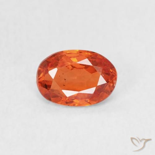0.59ct Natural laranja avermelhado Safira, oval, VS