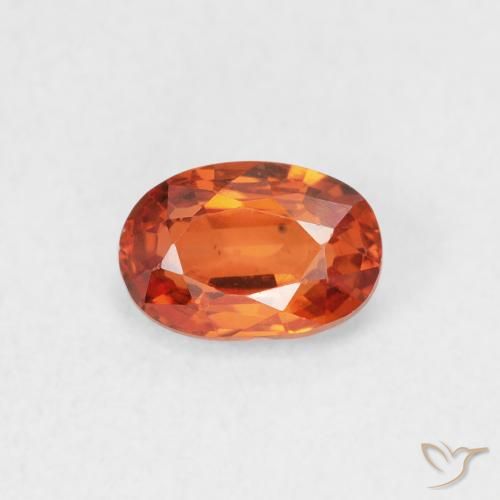 0.68ct Natural Laranja Médio Safira, oval, VS