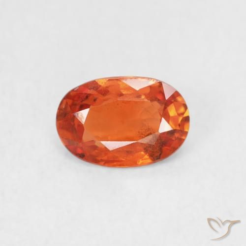 0.57ct Natural fogo laranja Safira, oval, VS