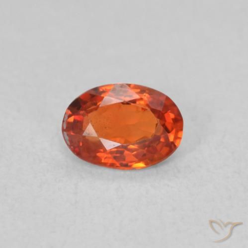 0.48ct Natural laranja avermelhado Safira, oval, VS