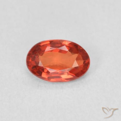 0.58ct Natural vermelho médio Safira, oval, VVS-VS