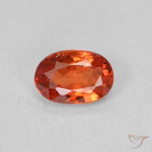 0.57ct Natural laranja avermelhado Safira, oval, VS