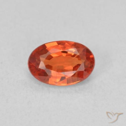 0.71ct Natural laranja avermelhado Safira, oval, VS, Photo A