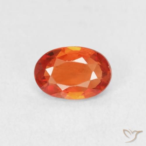 0.55ct Natural âmbar laranja Safira, oval, VVS