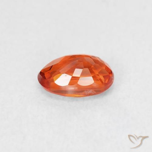 Safira fogo laranja Natural 0.59ct, oval, VVS