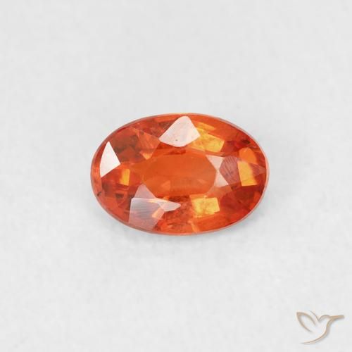0.53ct Natural laranja avermelhado Safira, oval, VVS