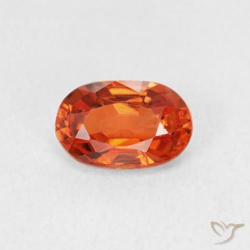 0.71ct Natural laranja avermelhado Safira, oval, VVS