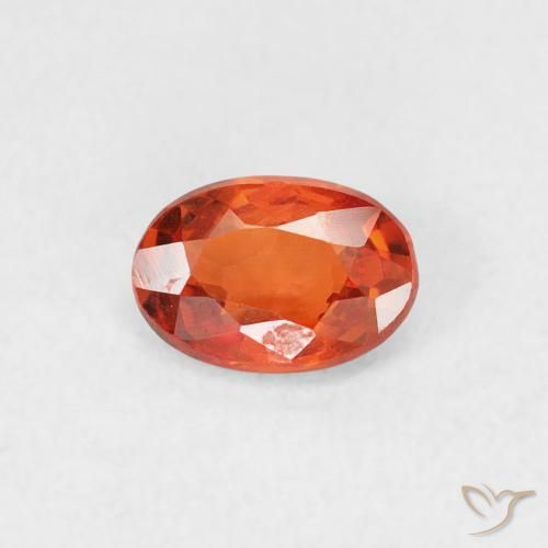 0.53ct Natural laranja avermelhado Safira, oval, VVS