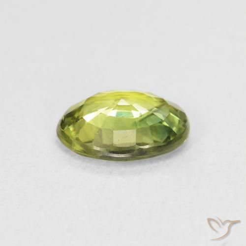 Safira Verde Floresta Claro Natural 1.51ct, oval, VVS-VS